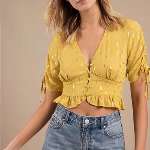 Mimo marigold runched top